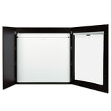 Conference Cabinet, Porcelain Magnetic, Dry Erase, 48 X 48, Ebony