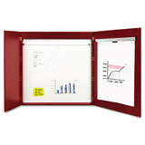 Conference Cabinet, Porcelain Magnetic, Dry Erase, 48 X 48, Ebony