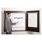 Conference Cabinet, Porcelain Magnetic, Dry Erase, 48 X 48, Ebony