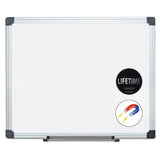 Porcelain Value Dry Erase Board, 24 X 36, White, Aluminum Frame