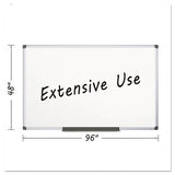 Porcelain Value Dry Erase Board, 48 X 96, White, Aluminum Frame