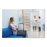 Protector Series Mobile Glass Panel Divider, 80.3 X 22 X 50, Clear-aluminum