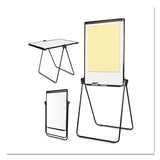 Folds-to-a-table Melamine Easel, 28 1-2 X 37 1-2, White, Steel-laminate