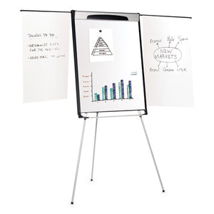 Tripod Extension Bar Magnetic Dry-erase Easel, 39" To 72" High, Black-silver