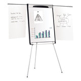 Tripod Extension Bar Magnetic Dry-erase Easel, 69" To 78" High, Black-silver