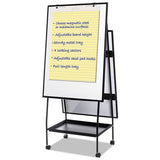 Creation Station Dry Erase Board, 29 1-2 X 74 7-8, Black Frame