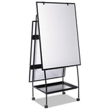 Creation Station Dry Erase Board, 29 1-2 X 74 7-8, Black Frame