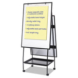 Creation Station Dry Erase Board, 29 1-2 X 74 7-8, Black Frame