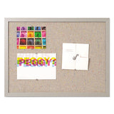 Designer Fabric Bulletin Board, 24x18, Gray Fabric-gray Frame