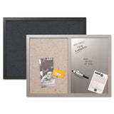 Designer Fabric Bulletin Board, 24 X 18, Black Fabric-black Frame