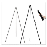 Instant Easel, 61 1-2", Black, Steel, Lightweight