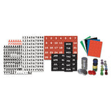 Interchangeable Magnetic Board Accessories, Calendar Dates, Red-white, 1" X 1"