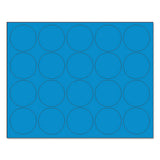 Interchangeable Magnetic Board Accessories, Circles, Blue, 3-4", 20-pack