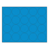 Interchangeable Magnetic Board Accessories, Circles, Blue, 3-4", 20-pack