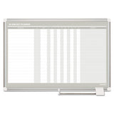 In-out Magnetic Dry Erase Board, 36x24, Silver Frame