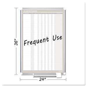 In-out Magnetic Dry Erase Board, 24x36, Silver Frame