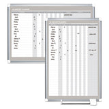 In-out Magnetic Dry Erase Board, 24x36, Silver Frame