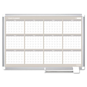 12 Month Year Planner, 36x24, Aluminum Frame