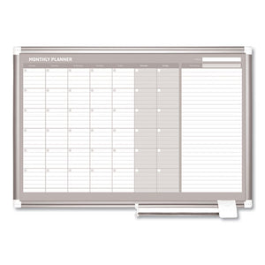 Monthly Planner, 36x24, Silver Frame