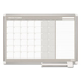 Monthly Planner, 36x24, Silver Frame