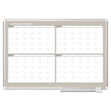 4 Month Planner, 48x36, White-silver