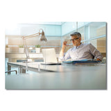 Protector Series Frameless Glass Desktop Divider, 47.2 X 0.16 X 35.4, Clear-aluminum