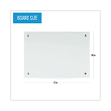 Magnetic Glass Dry Erase Board, 75 X 52 X 2, Opaque White