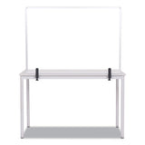Protector Series Glass Aluminum Desktop Divider, 40.9 X 0.16 X 27.6, Clear