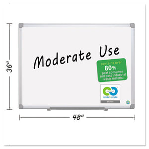 Earth Easy-clean Dry Erase Board, White-silver, 36x48