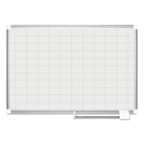 Grid Planning Board, 48 X 36, 2 X 3 Grid, White-silver