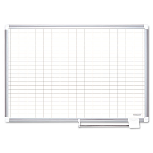 Grid Planning Board, 1 X 2 Grid, 72 X 48, White-silver