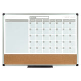 3-in-1 Calendar Planner Dry Erase Board, 24 X 18, Aluminum Frame