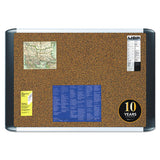 Tech Cork Board, 24x36, Silver-black Frame