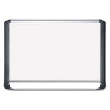Lacquered Steel Magnetic Dry Erase Board, 36 X 48, Silver-black