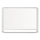 Lacquered Steel Magnetic Dry Erase Board, 36 X 48, Silver-white