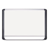 Lacquered Steel Magnetic Dry Erase Board, 48 X 72, Silver-black