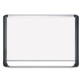 Lacquered Steel Magnetic Dry Erase Board, 48 X 72, Silver-black