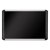 Black Fabric Bulletin Board, 48 X 72, Silver-black