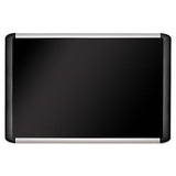 Black Fabric Bulletin Board, 48 X 72, Silver-black