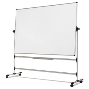 Earth Silver Easy Clean Revolver Dry Erase Board, 36 X 48, White, Steel Frame