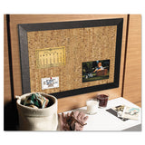 Natural Cork Bulletin Board, 24x18, Cork-black