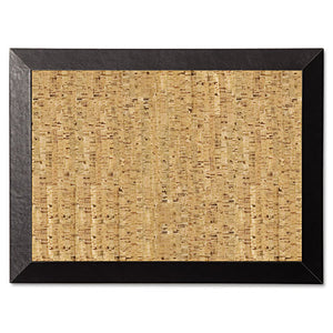 Natural Cork Bulletin Board, 24x18, Cork-black