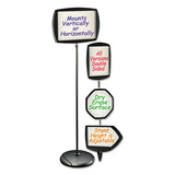 Floor Stand Sign Holder, Arrow, 25x17 Sign, 63" High, Black Frame