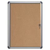 Slim-line Enclosed Cork Bulletin Board, 28 X 38, Aluminum Case