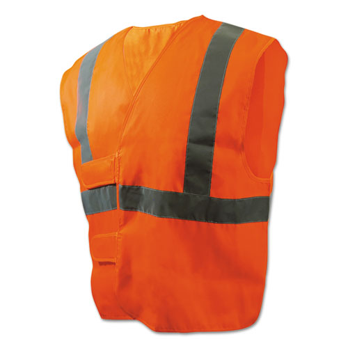 Class 2 Safety Vests, Orange-silver, Standard