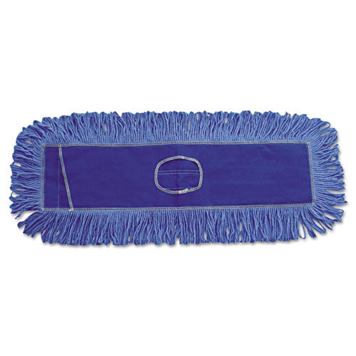 Mop Head, Dust, Looped-end, Cotton-synthetic Fibers, 18 X 5, Blue