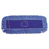 Mop Head, Dust, Looped-end, Cotton-synthetic Fibers, 18 X 5, Blue