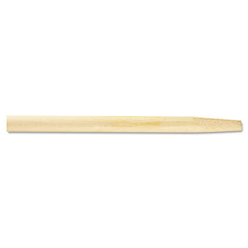 Tapered End Broom Handle, Lacquered Hardwood, 1 1-8 Dia X 54, Natural