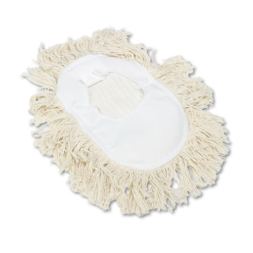 Wedge Dust Mop Head, Cotton, 17 1-2l X 13 1-2w, White