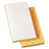 Scrubbing Sponge, Light Duty, 3.6 X 6.1, 0.7" Thick, Yellow-white, Individually Wrapped, 20-carton